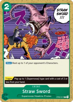 Straw Sword (ST02-017) (V.1) - Starter Deck: Worst Generation (Common) [ST-02-017]