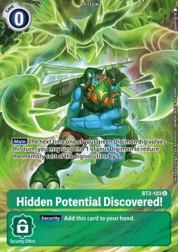Hidden Potential Discovered! (BT3-103) - Promos: Dimensional Phase (Alternative Art) [BT-11P-BT3-103]