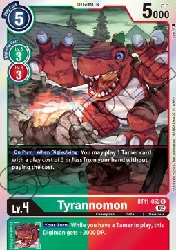Tyrannomon (BT11-052) - Dimensional Phase (Rare) [BT-11-052]