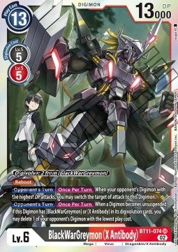 BlackWarGreymon (X Antibody) (BT11-074) (V.1) - Dimensional Phase (Super Rare) [BT-11-074]