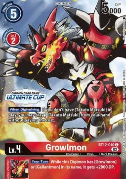 Growlmon (BT12-010) - Special Tournament Promos (Alternative Art) [STP-BT12-010]