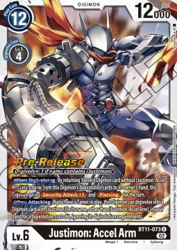 Justimon: Accel Arm (BT11-073) - Promos: Dimensional Phase (Uncommon) [BT-11P-BT11-073]