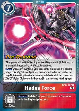 Hades Force (BT11-107) - Promos: Dimensional Phase (Rare) [BT-11P-BT11-107]