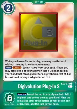 Digivolution Plug-In S (EX2-070) - Event Pack (Alternative Art) [EP1-EX2-070]
