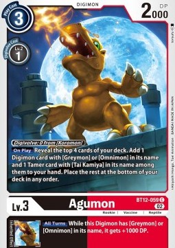 Agumon (BT12-059) - Across Time (Common) [BT-12-059]