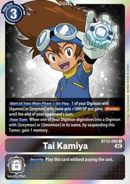 Tai Kamiya (BT12-095) (V.1) - Across Time (Rare) [BT-12-095]