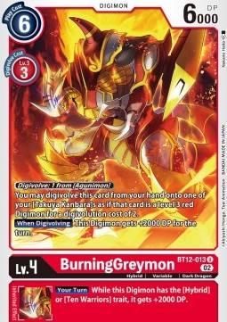 BurningGreymon (BT12-013) - Across Time (Uncommon) [BT-12-013]