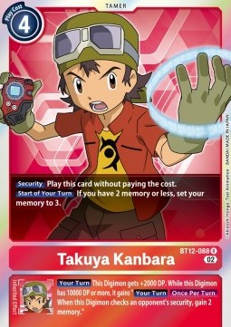Takuya Kanbara (BT12-088) (V.1) - Across Time (Rare) [BT-12-088]