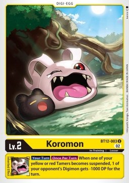 Koromon (BT12-003) - Across Time (Uncommon) [BT-12-003]