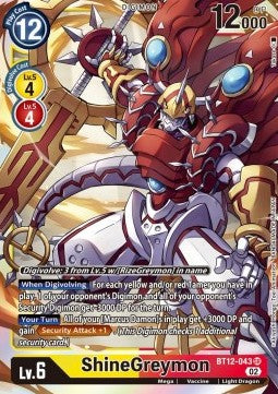 ShineGreymon (BT12-043) (V.1) - Across Time (Super Rare) [BT-12-043]
