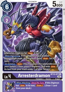 Arresterdramon (BT12-077) - Across Time (Uncommon) [BT-12-077]