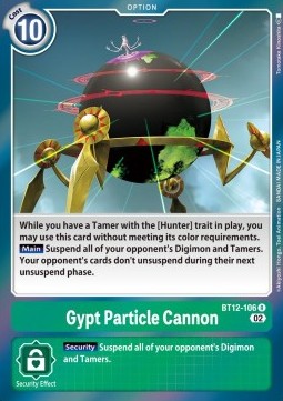 Gypt Particle Cannon (BT12-106) - Across Time (Rare) [BT-12-106]