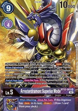 Arresterdramon: Superior Mode (BT12-083) (V.2) - Across Time (Alternative Art) [BT-12-083]