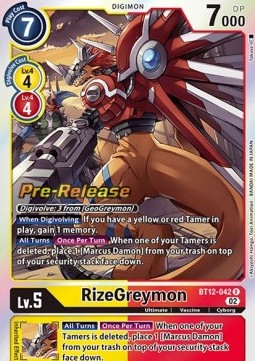 RizeGreymon (BT12-042) - Promos: Across Time (Rare) [BT-12P-BT12-042]