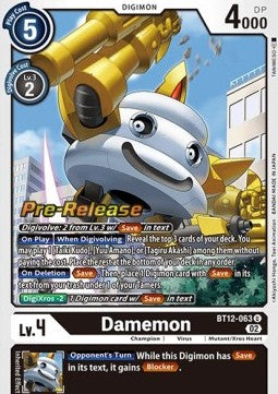 Damemon (BT12-063) - Promos: Across Time (Uncommon) [BT-12P-BT12-063]
