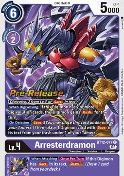Arresterdramon (BT12-077) (V.1) - Promos: Across Time (Uncommon) [BT-12P-BT12-077]