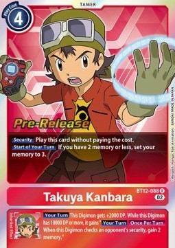Takuya Kanbara (BT12-088) - Promos: Across Time (Rare) [BT-12P-BT12-088]