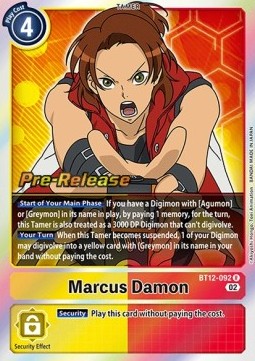Marcus Damon (BT12-092) - Promos: Across Time (Rare) [BT-12P-BT12-092]
