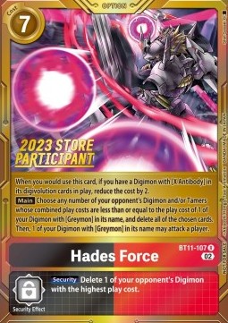 Hades Force (BT11-107) (V.1) - Store Championships Promos (Alternative Art) [SCP-BT11-107]