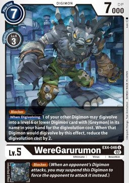 WereGarurumon (EX4-046) - Alternative Being (Uncommon) [EX04-046]