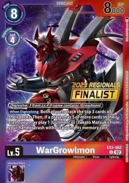 WarGrowlmon (EX3-062) (V.2) - Championship 2023 Promos (Alternative Art) [CP23-EX3-062]