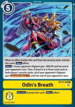 Odin's Breath (BT13-106) - Versus Royal Knights (Uncommon) [BT-13-106]