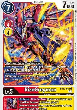RizeGreymon (BT13-015) - Versus Royal Knights (Common) [BT-13-015]