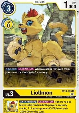 Liollmon (BT13-036) - Versus Royal Knights (Common) [BT-13-036]