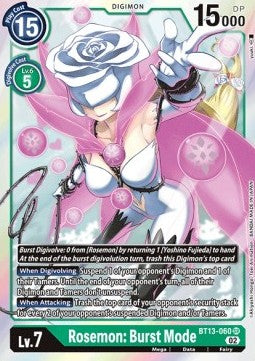 Rosemon: Burst Mode (BT13-060) (V.1) - Versus Royal Knights (Super Rare) [BT-13-060]
