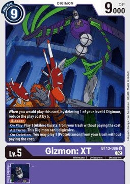 Gizmon: XT (BT13-086) - Versus Royal Knights (Uncommon) [BT-13-086]