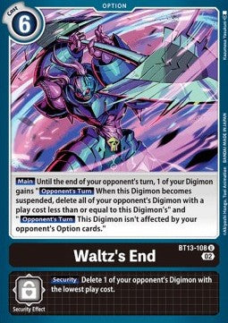 Waltz´s End (BT13-108) - Versus Royal Knights (Uncommon) [BT-13-108]