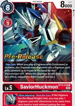 SaviorHuckmon (BT13-016) - Promos: Versus Royal Knights (Uncommon) [BT-13P-016]
