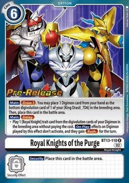 Royal Knights of the Purge (BT13-110) - Promos: Versus Royal Knights (Rare) [BT-13P-110]