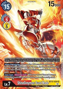 ShineGreymon: Burst Mode (BT13-020) (V.2) - Versus Royal Knights (Alternative Art) [BT-13-020]