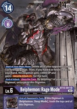 Belphemon: Rage Mode (BT13-091) (V.2) - Versus Royal Knights (Alternative Art) [BT-13-091]