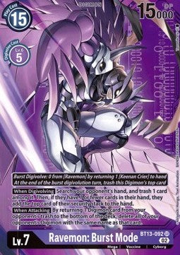Ravemon: Burst Mode (BT13-092) (V.3) - Versus Royal Knights (Alternative Art) [BT-13-092]