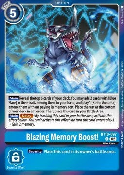 Blazing Memory Boost! (BT10-097) - Event Pack (Alternative Art) [EP1-BT10-097]