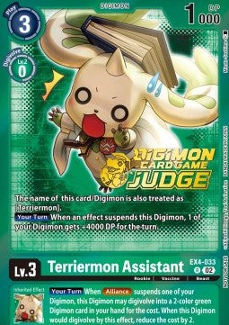 Terriermon Assistant (EX4-033) (V.2) - Judge Promos (Alternative Art) [JP-EX4-033]