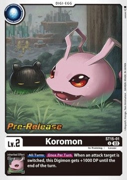 Koromon (ST15-01) (V.2) - Starter Deck: Dragon of Courage (Uncommon) [ST-15-001]