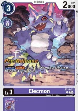Elecmon (ST16-02) (V.2) - Starter Deck: Wolf of Friendship (Common) [ST-16-002]