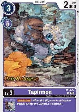 Tapirmon (ST16-04) (V.2) - Starter Deck: Wolf of Friendship (Uncommon) [ST-16-004]