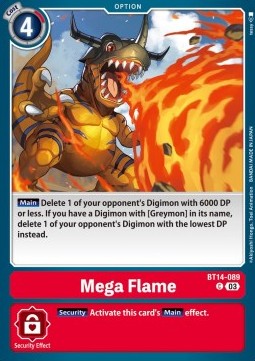 Mega Flame (BT14-089) - Blast Ace (Common) [BT-14-089]