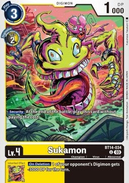 Sukamon (BT14-034) - Blast Ace (Uncommon) [BT-14-034]