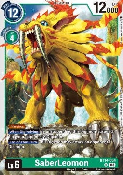 SaberLeomon (BT14-054) - Blast Ace (Uncommon) [BT-14-054]