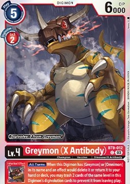 Greymon (X Antibody) (BT9-012) - Promos: Blast Ace (Alternative Art) [BT-14P-BT9-012]