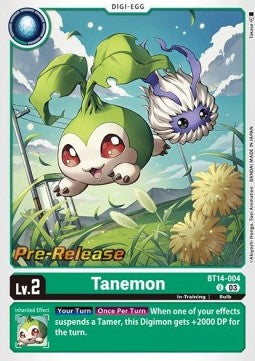 Tanemon (BT14-004) (V.1) - Promos: Blast Ace (Uncommon) [BT-14P-BT14-004]