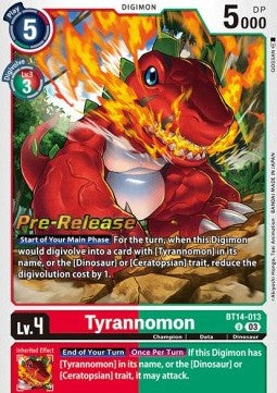 Tyrannomon (BT14-013) - Promos: Blast Ace (Uncommon) [BT-14P-BT14-013]