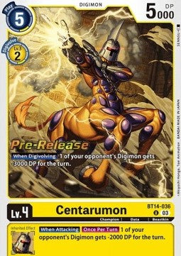 Centarumon (BT14-036) - Promos: Blast Ace (Uncommon) [BT-14P-BT14-036]