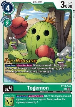 Togemon (BT14-046) - Promos: Blast Ace (Uncommon) [BT-14P-BT14-046]