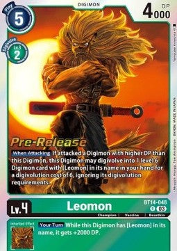 Leomon (BT14-048) - Promos: Blast Ace (Rare) [BT-14P-BT14-048]